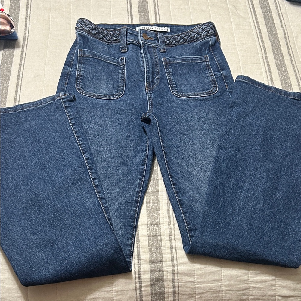 Celebrity Pink Dark Blue Straight Leg Jeans
